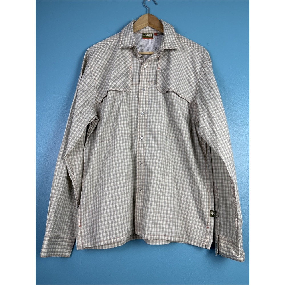 Howler Brothers Medium Long Sleeve Pearl Snap Plaid Shirt Vented Cowboy